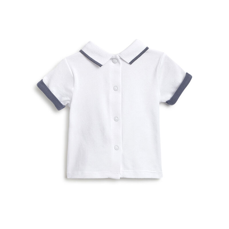 Boys White Polo with Short Pants image number 1